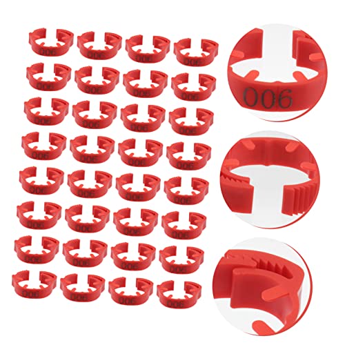 POPETPOP 100pcs Numbered Chicken Leg Rings Poultry Identification Bands for Chickens Ducks and Birds Sturdy Plastic Foot Rings Bright Colors for Easy Identification