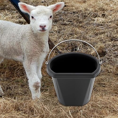 Horse Feed Bucket Rubber Feeder Multipurpose Storage Bin 18L Utility Bucket