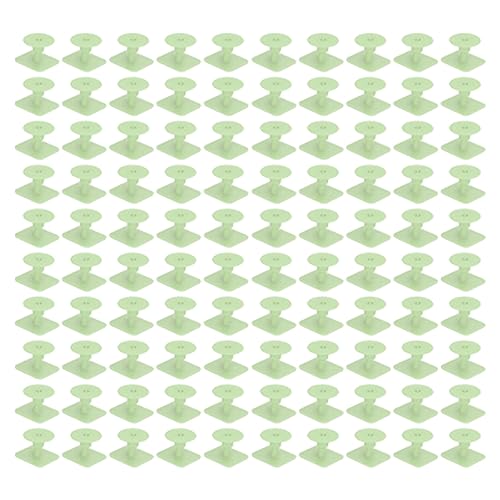 100 Pack Livestock Ear Tags Square Animal Identification Tags Cattle Ear Markers with Marker Pen for Pigs Green (Green) - color: Green