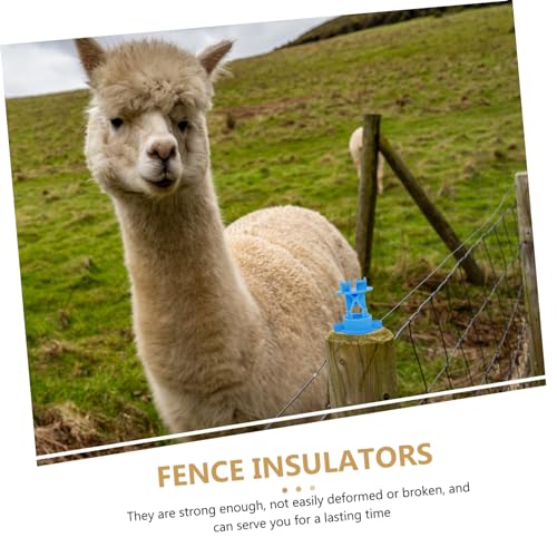 Sosoport 50Pcs Livestock Electric Fence Wire Insulators Material Excellent Insulation for Use Portable Post Insulators for Efficient Fencing