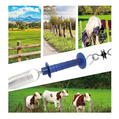 5 Pack Electric Fence Gate Big Tension Spring Extended up to 23 feet for Electric Fence Gate Livestock Fence Agricultural Fencing and Pasture - style: PK5 Big Tension Spring 23ft