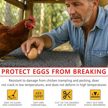 12 Pack Nesting Pads for Chicken Coop, Chicken Nesting Pads 10×10 Inch, Chicken Laying Mats, Washable & Reusable Nesting Box Liners for Chickens Coop (10” x 10”,12Pack)