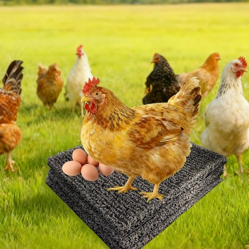 Nesting Pads for Chicken Coop, Washable Plastic Nesting Box Liners, Reusable Box Pads, Coop Accessories for Chicken Hen Box Laying Eggs, Gray,12 x 12 inch (3 Pack) - color: 3 Pack