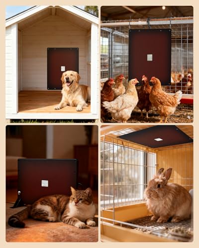 Smart Brooder Heater for Chicks,120 Watts Radiant Heat Flat Panel Heaters for Winter