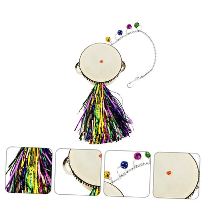 Yardwe Rooster Toy Chicken Pecking Toy Double Sided Mirror Drum Safe Material