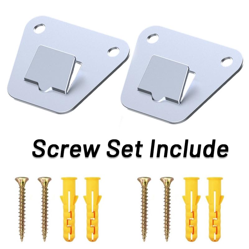 2 Pack Wall Fan Mounting Brackets - Universal Fit Thick Steel Wall Mount Fan Brackets Holders with Fastening Screws(2 Pack)