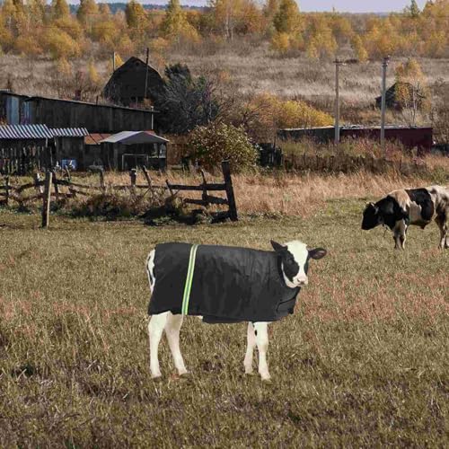 Calf Blanket Double Side Waterproof Foal Blanket with Reflective Strip Warm Goat Coat for Winter Outdoor Protection Soft Insulated Livestock Jacket for Farm Use
