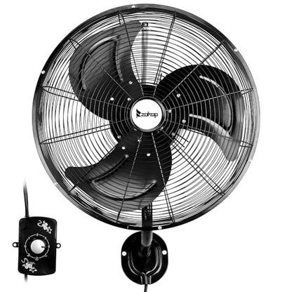 Winado 18 inch Wall Mount Oscillating Fan, High Velocity 3-speed Max 4592 CFM Industrial Wall Fan w/Aluminum Blades for Indoor, Commercial, Residential, Warehouse, Garage