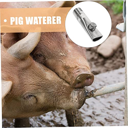 TOYANDONA 5pcs Automatic Pig Waterer Stainless Steel Livestock Feeder Nipple Drinkers for Piglets Farm Accessories Leak Water Supply Tool