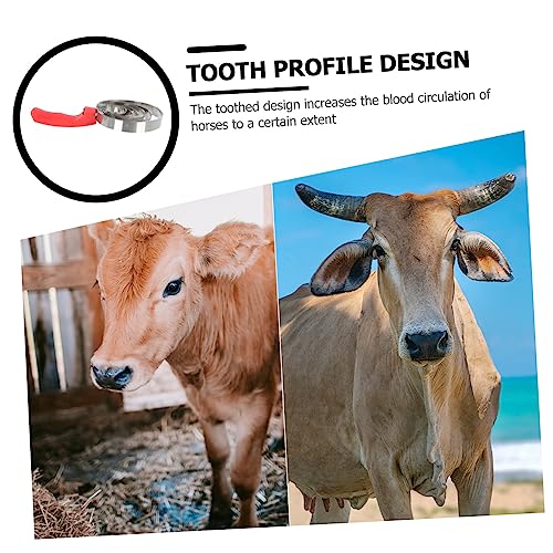 Toddmomy 1pc Horse Grooming Brush for Cattle and Livestock Ergonomic Hair Comb Toothed Design for Cleaning and Itch Relief Circulation Easy to Clean and Use