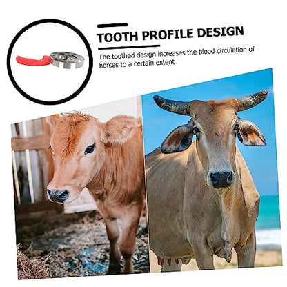 Toddmomy 1pc Horse Grooming Brush for Cattle and Livestock Ergonomic Hair Comb Toothed Design for Cleaning and Itch Relief Circulation Easy to Clean and Use