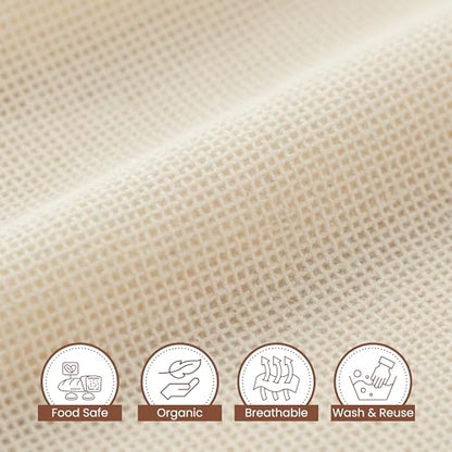 Cheesecloth for Straining, Organic Cheese Cloth, Fine Mesh Nut Milk Cloth, Unbleached Cotton Cheese Cloth Grade 50 for Yogurt, Cheese Making, Bread Baking, Juicing, Cooking, (36 x 36 Inch) - 1 Pack - size: Cheese Cloth Grade 50 (1 Pack)