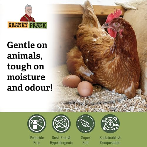 Cranky Frank Chicken Hemp Bedding - 75 Usable Liters, 20 LB - All Natural, Dust-Free, Bedding for Chickens and Pets - Super Absorbent - size: 20LB
