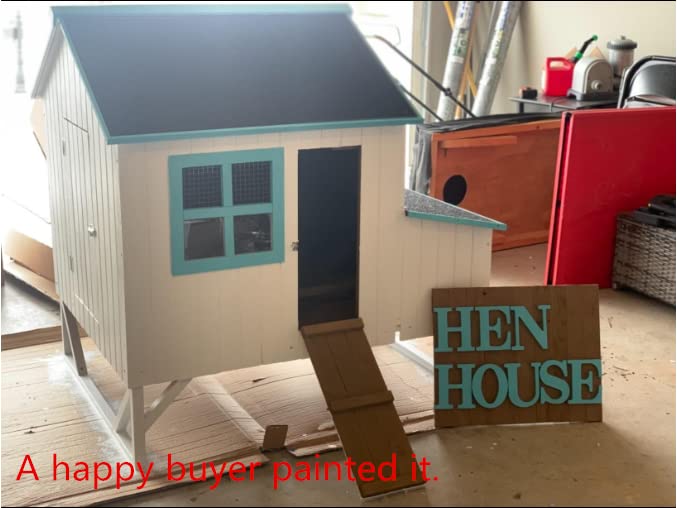 Deluxe Large Wood Chicken Coop Backyard Hen House 4-8 Chickens with 3 Nesting Box