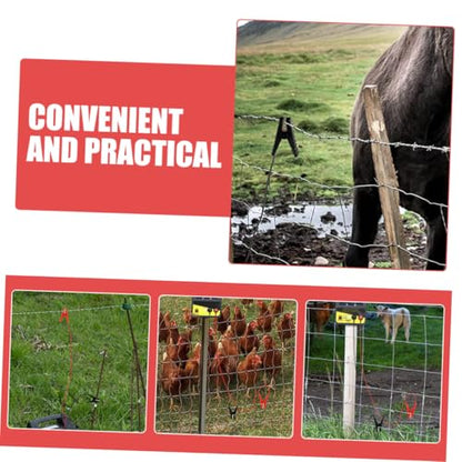 Happyyami 2pcs Electric Fence Jump Cable with Clips Durable Copper Solar Powered Fencing Wire for Livestock Weather Resistant Outdoor Use Easy Connection for Farm Protection