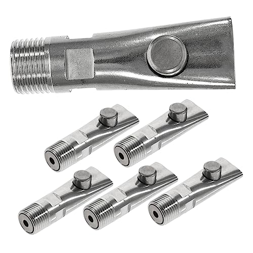 5pcs Automatic Stainless Steel Pig Waterer Piglets Drinking Tools Efficient Nipple Drinkers Leak Design for Livestock Easy Maintenance and Water Conservation