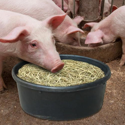 Feed Pan – 4L Rubber Trough, Heavy Duty Horse Feeder, Water Food Container | Perfect for Outdoor Ranch Farm, Cat Dog Chicken Goat