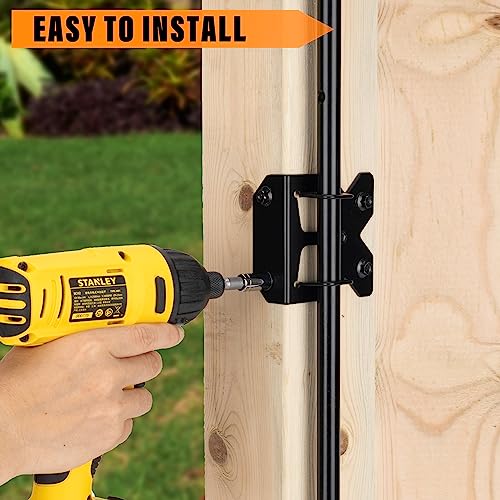 Upgrade 24" Heavy Duty Cane Bolt Gate Drop Rod-Steel Gate Ground Latch Designed for Wood Metal Vinyl Gates or Double Doors Fence-2 Pack - size: 24 Inch-2 Pack