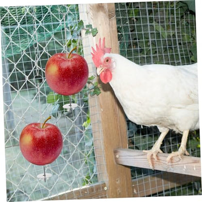 GANAZONO Chicken Foraging with Colorful Ladder Beads Swing Xylophone Fruit Feeder for Hens and Parrots Interactive Pecking for Chicken Enrichment and Active Fun
