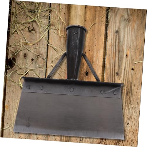 Multi-Functional Metal Dung Shovel for Farm Poultry Cleaning Heavy-Duty Fowl Dung Scoop Long Handle for Chicken Duck Pens