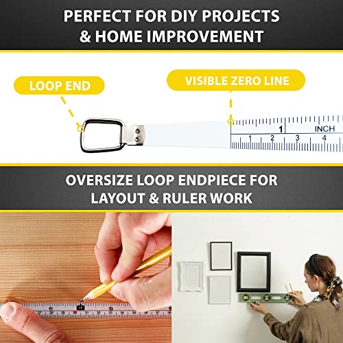 Perfect Pi Diameter Circumference Tape Measure - Imperial and Metric Tape Measure 1/2-inch By 12ft / 3.5m - Use for Measuring Cylindrical Objects - (Pipe Tape, Tree Tape) Model DCT120