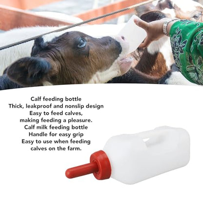 2 Liter Milk Bottle with Silicone Nipple Nursing Feeder with Handle Keep Milk Fresh for Farm Upright Bottles (Horizontal Milk Pot) - size: Horizontal Milk Pot