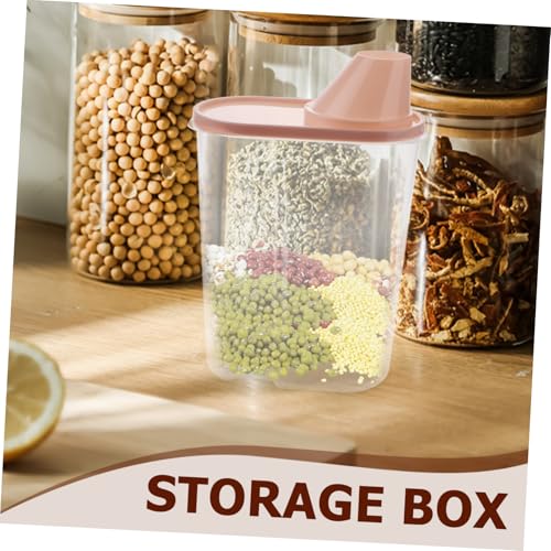 Airtight Plastic Grain Storage Container with Lid Large Cereal Box for Oatmeal Rice and Dry Food Organization Easy-pour Design for Kitchen Use