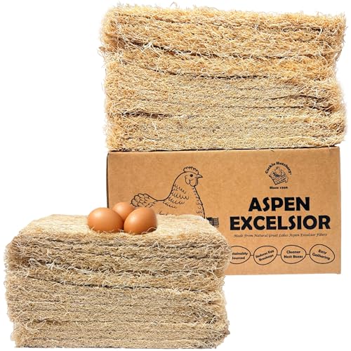Cackle Hatchery Laying Hen Nest Box Pads Made in USA from Sustainable Aspen Exceslior - 13x13 Nesting Box Liners (12 Pack) - size: 12 Pack