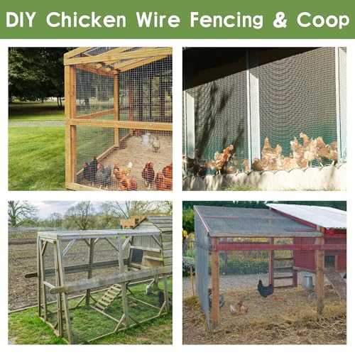 Tongmo Black Hardware Cloth, 1/2 inch 48'' x 50'Chicken Wire Fence, 19 Gauge Vinyl Coated Welded Cage Wire Mesh Roll Supports Poultry Netting Cage Garden Fence…