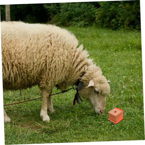 Happyyami 2pcs Salt Block Feeder Holder for Livestock Farm Salt Fodder Feeder Lid for Horse Goat Sheep