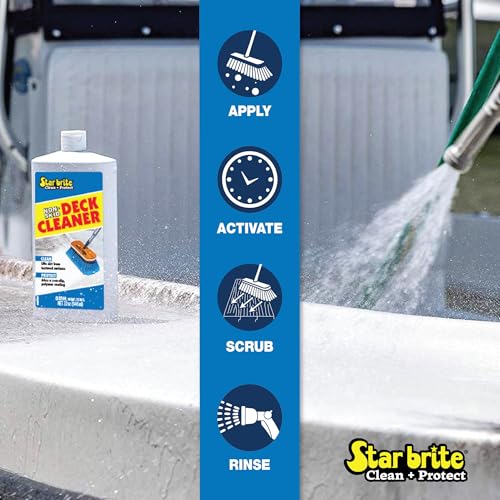 STAR BRITE Non-Skid Deck Cleaner & Protectant - Lift Dirt & Stains From Fiberglass, Painted Surfaces, More 22oz Spray (085922SS) - style: 22 Oz Spray