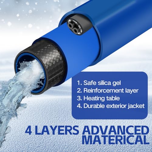 75FT Heated Water Hose for RV, Freeze Protection to -45°F, Lead-Free & BPA-Free, Safe for Campers, Gardening, Livestock, Home Use - size: 75FT