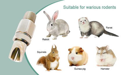 Threaded Stainless Steel Rabbit Nipples Rodent Nipples Waterer Automatic Rabbit Waterer Watering System Animal Supplies Breeding Supplies (Grey, 6) - color: grey, size: 6