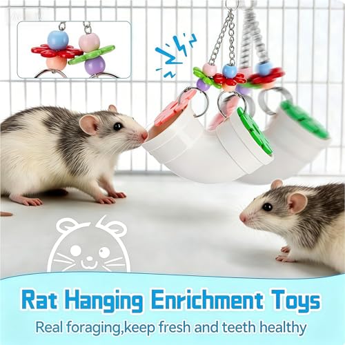 Interaction Foraging Toy for Parrots and Small Pet Stimulates Natural Behavior with Easy Hanging Design Enrichment Bird Chew