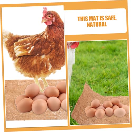 Toyvian 6pcs Chicken Coop Mats Natural Jute Nesting Pads for Chicken Nest Boxes Garden Use Easy to Clean Comfortable Cushion for Poultry and Pets