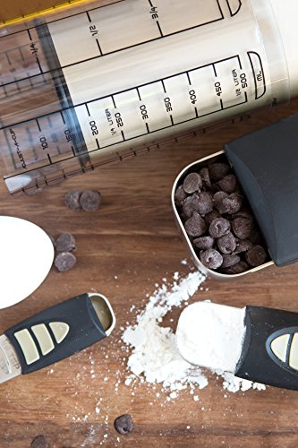 KitchenArt Baker’s Pro Adjust-A-Measure Set, 4-Piece, Satin | Adjustable Teaspoon, Tablespoon, 1/2 Cup Scoop & 2 Cup | All The Essentials For Baking & Cooking | Kitchen Gadgets & Gifts - size: 4-Piece Set