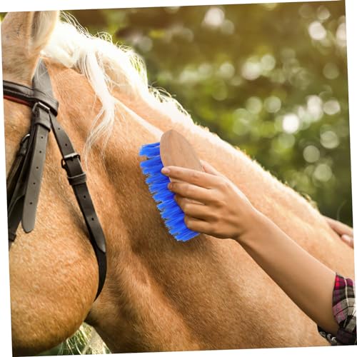 POPETPOP Horse Grooming Brush Stiff Bristles Hair Cleaning Tool Cattle and Donkeys Lightweight and Comb for Mud and Dirt Removal Stables and Farms