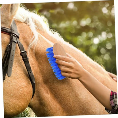 POPETPOP Horse Grooming Brush Stiff Bristles Hair Cleaning Tool Cattle and Donkeys Lightweight and Comb for Mud and Dirt Removal Stables and Farms