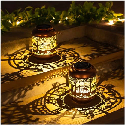 French Bulldog Solar Lanterns Outdoor Waterproof,Hanging Solar Lights French Bulldog Gifts for Women Men Metal LED Decorative Light for Yard,Patio,Lawn,Tabletop,Pathway,Landscape,Garden Decor - style: French Bulldog