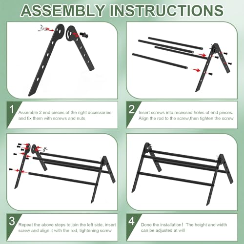 Adjustable Metal Chicken Perch for Coop, ULENDIS Heavy-Duty Chick Roosting Bar for Brooder, Chicks Stand Training Perches Ladder for Bird Parrot Hens Macaw (4 Roots)