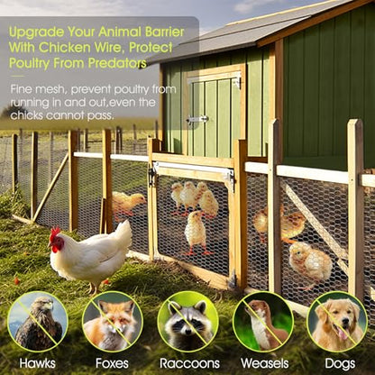 Chicken Wire Fencing, 24 Rifny 16.5 Inch x 60 Feet Chicken Wire Mesh Roll for Garden Plants, 1 Inch Mesh Hexagonal Galvanized Metal Poultry Wire Netting for Chicken Coop Rabbit Dogs Barrier - size: 16.5 x 720 Inches-1 Inch Mesh