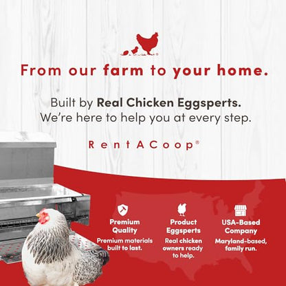 RentACoop 40 lb Automatic Treadle Chicken Feeder, Metal Rat Resistant Poultry Feeder, Rainproof No Waste Step-On Feeder for Chickens, Bantams, Ducks, Pheasants, Outdoor Covered Feed Bin - style: 40LB Treadle Feeder