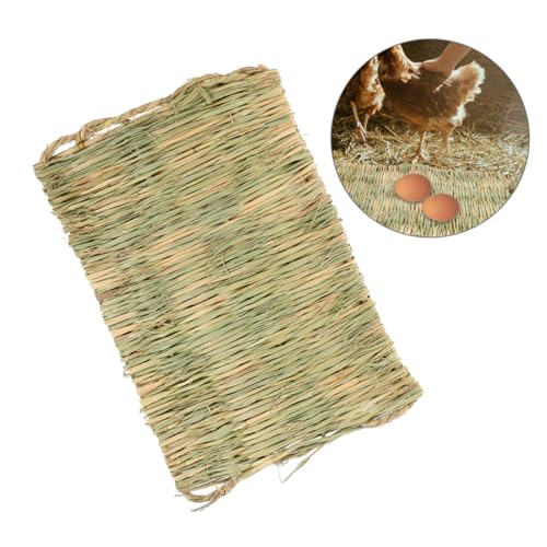Toddmomy Chicken Nesting Pad for Hens 1 Piece Straw Bedding Liner Hand-Made Mat for Chicken Coop Washable and Reusable Nest Box Mat for Egg Laying