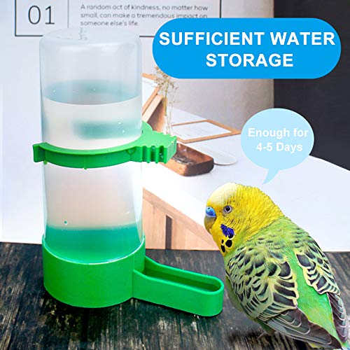 Bird Feeder, Bird Water Dispenser for Cage, 2PCS Automatic Bird Water Feeder with 1PCS Food Feeder for Cage Pet Parrot Budgie Lovebirds Cockatiel Automatic Bird Feeder (2pcs 60ml + 1pcs 150ml) - size: 2pcs 60ml + 1pcs 150ml