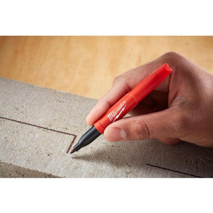 Milwaukee 48-22-3104 Inkzall Point Marker, Fine, Black, 4 Count, (Pack of 2) - size: 1 Count (Pack of 2)