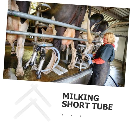4pcs Replacement Milking Machine Tubing Rubber Milk Lines Leakproof Suction Tubes for Farm Use