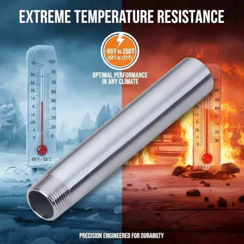 CONSTELLAR 304 Stainless Steel Pipe Nipple-3/4" NPT Female x 3/4" NPT Female Threaded Fitting 16 Inch (400mm) Length 3mm Wall Thickness Heavy Duty Seamless Pipe Nipple for Water Gas Oil fluid (1 Pack) - size: 3/4" NPT Female x 3/4" NPT Female, style: 400m