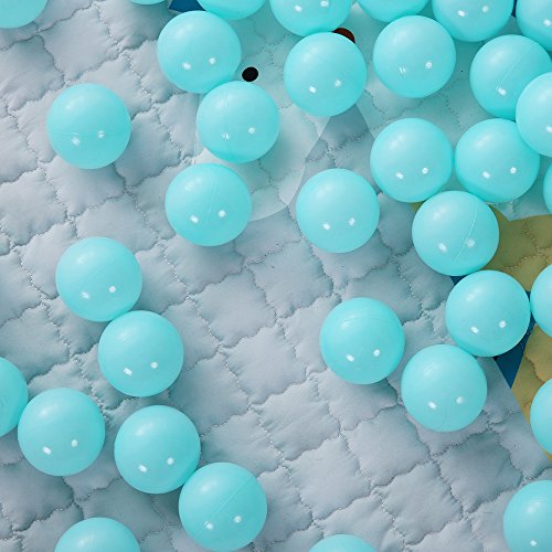 Colorful 100pcs Ball Pit Balls 2.2-inch Plastic Ocean Ball Crush Proof Stress Balls for Kids Pool Ball Playhouse Pit Accessories - color: 100 Balls-Light Blue