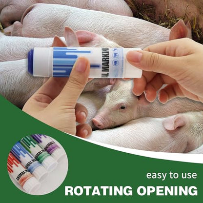 Livestock Marker Paint Pen 8PCS Animal Identification High Visibility Livestock Marking Paint Pen Livestock Prod,Cattle Marking Tools Paint For Marking Animal Skin