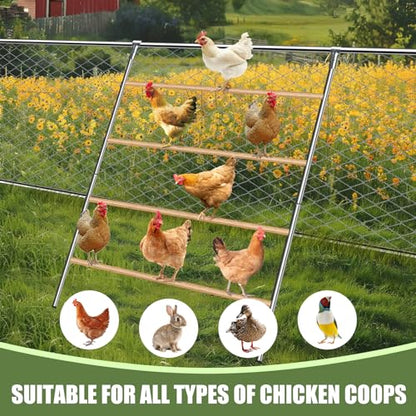 Chicken Coop Roosting,Chicken Roosting Bars for Chicken Coop,Backyard Chicken Raising Poultry Habitat Supplies, Wooden Easy Assembly for Backyard Poultry (55' L x 40' W)